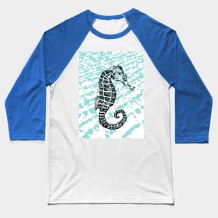 seahorse print Baseball T-Shirt